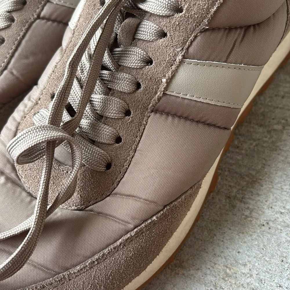 J Slides suede accents